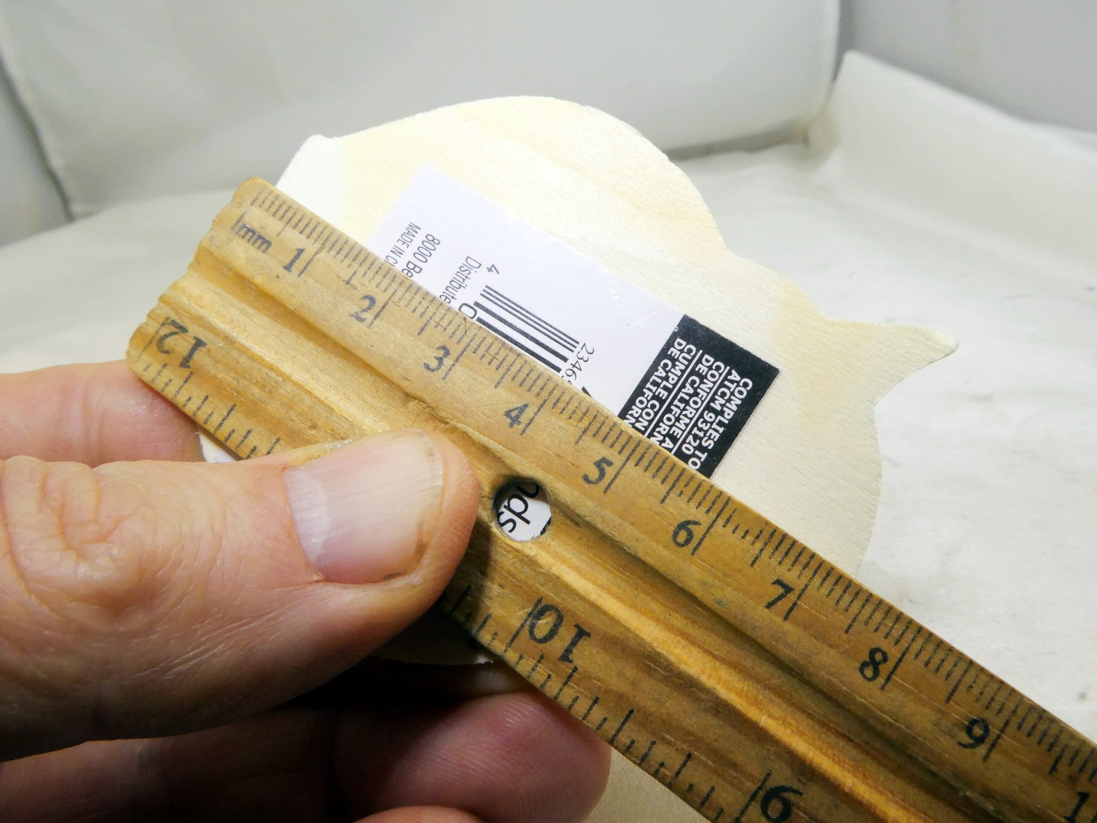 3" Vintage Art Minds wooden owl shape unfinished Crafts