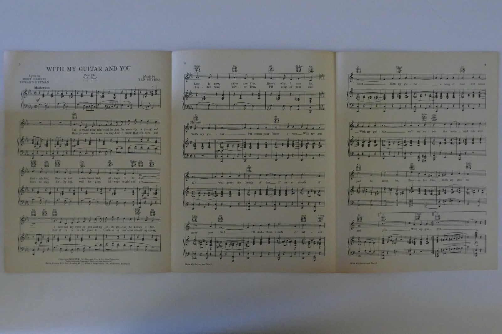 Sleepy Head, 1926, Benny Davis and Jesse Greer, Shapiro, Bernstein and Co. Inc