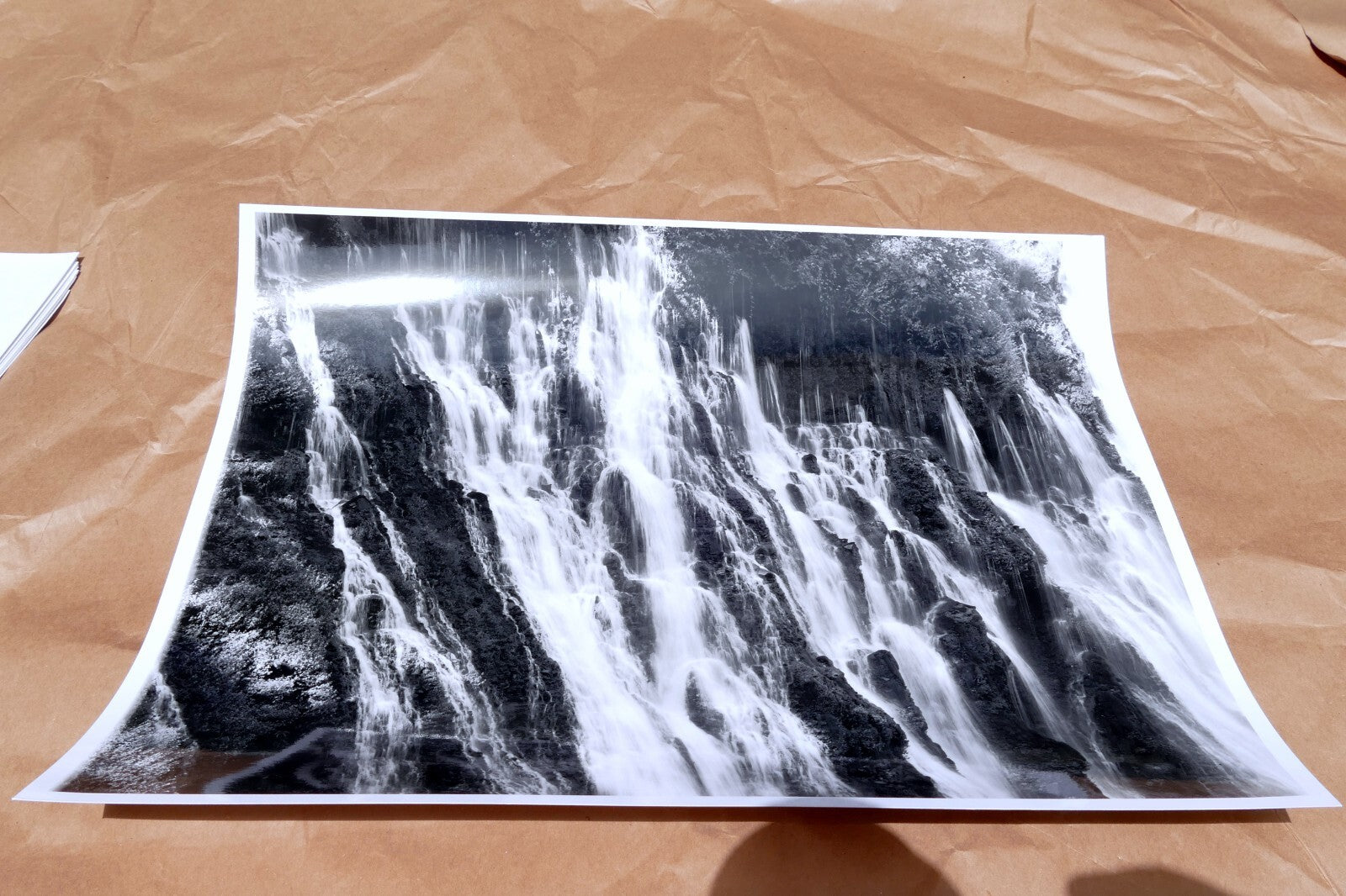 Mt. Shasta California 11X14" Black & white Picture Photo Burney Falls USA