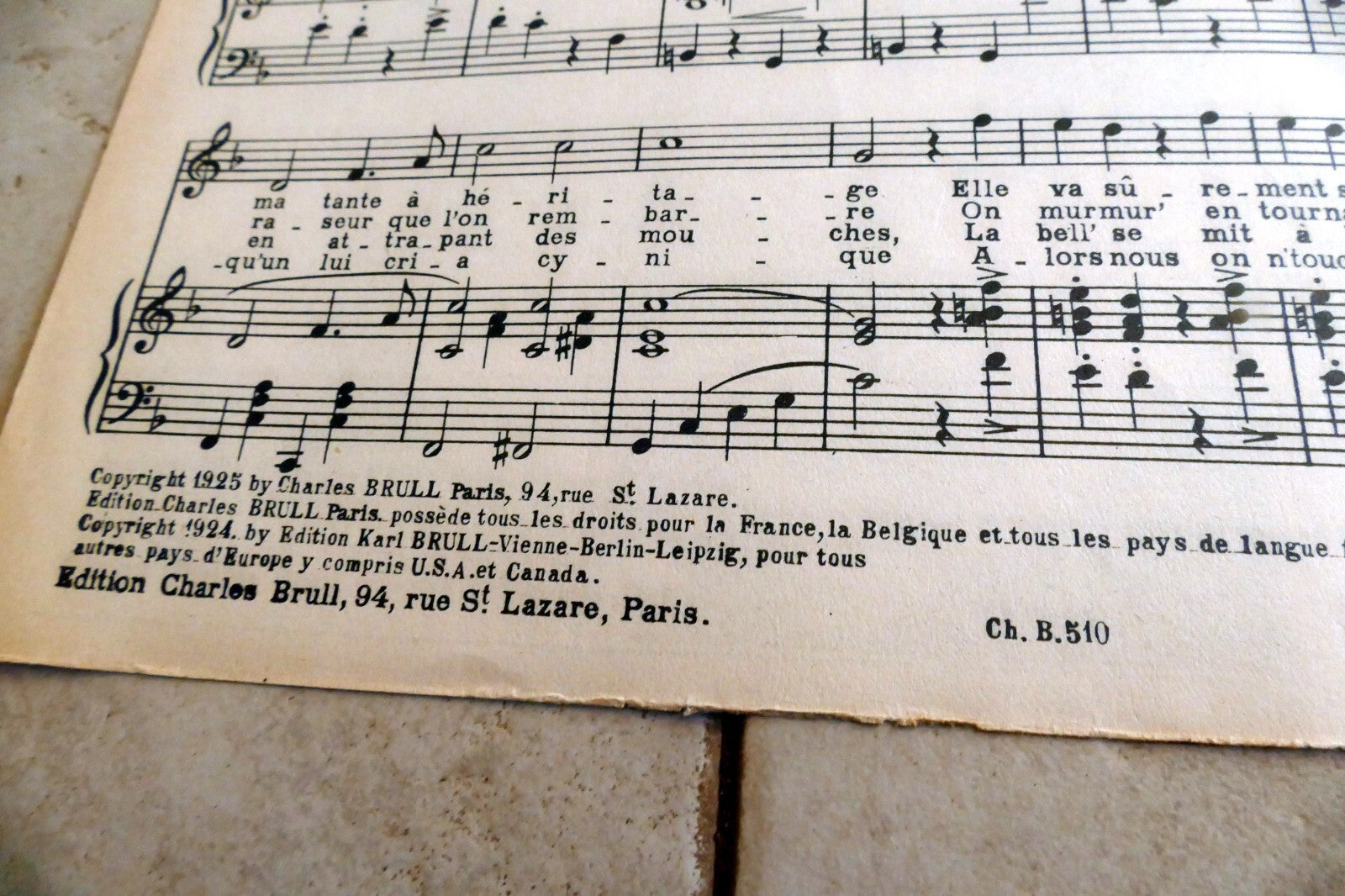 Si Tu Vois Ma Tante by R. Nelson  1924 Piano New York Charles Brull Paris