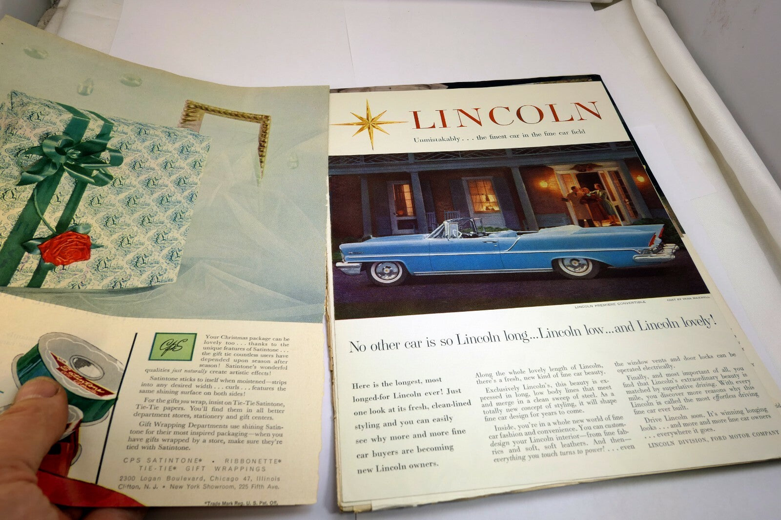 Lincoln 1957 Magazine clippings advertisement Ad "Finest in the fine car field"