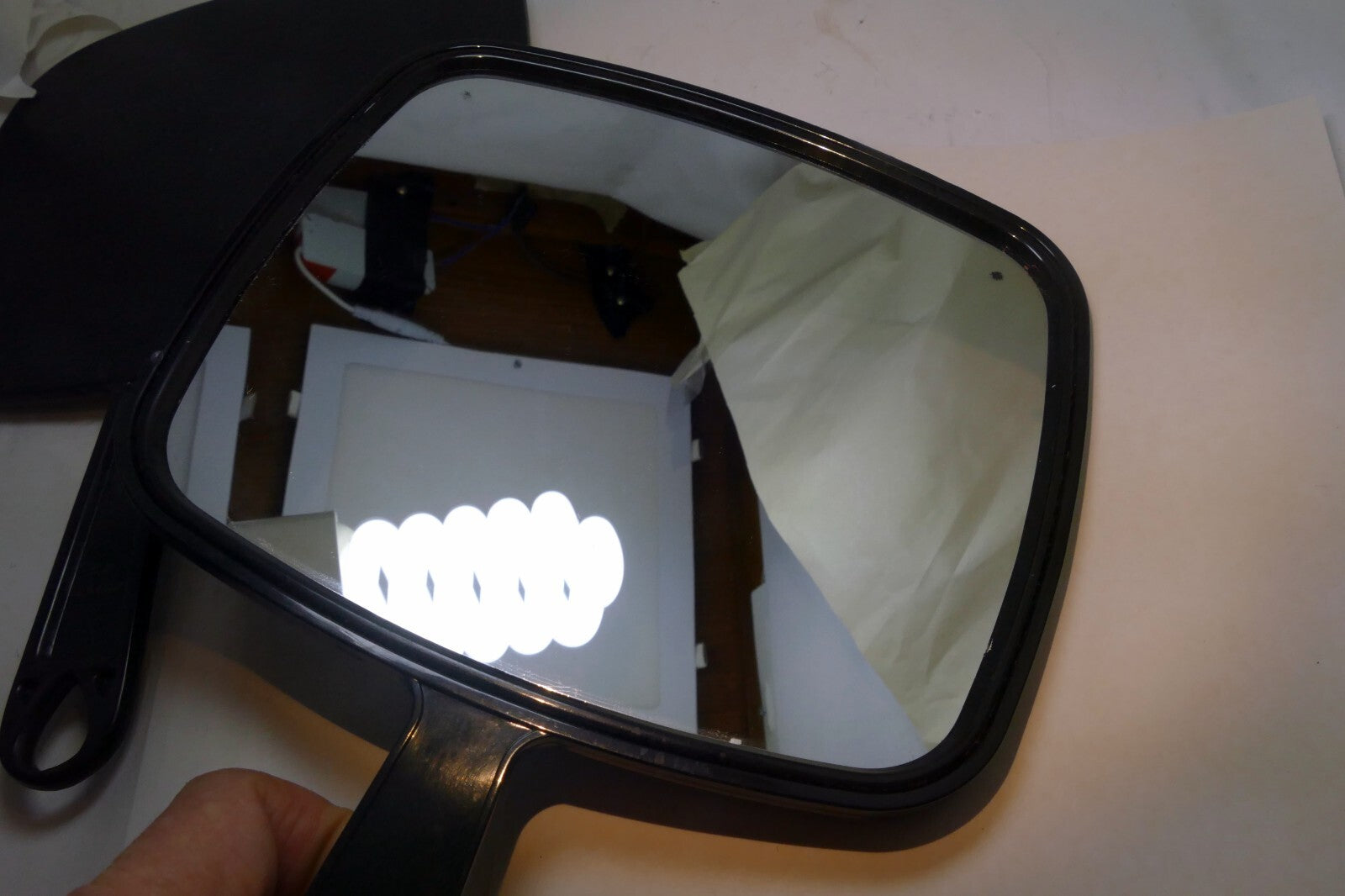 Hand Held Mirror Extra Large For Barber Lady Makeup 7X8" used set of two 2 pack