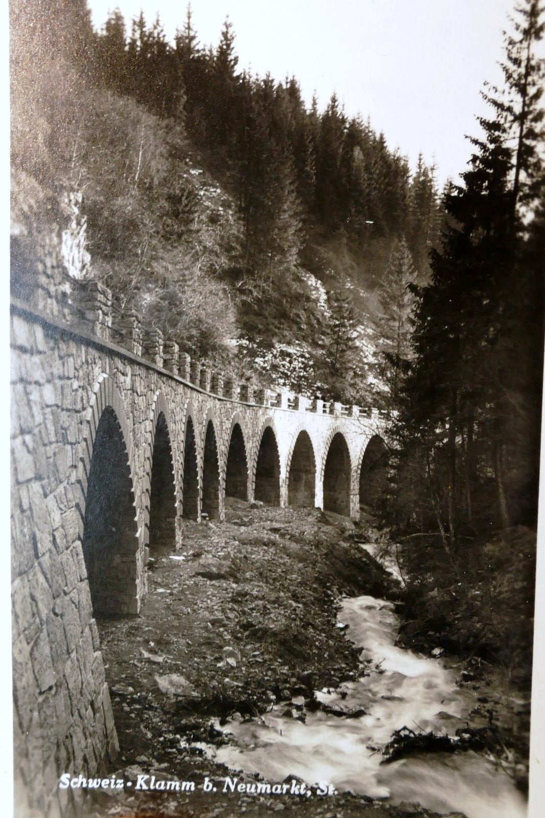 Schweiz klamm neumarkt st. alps austria postcard 1940's   unposted