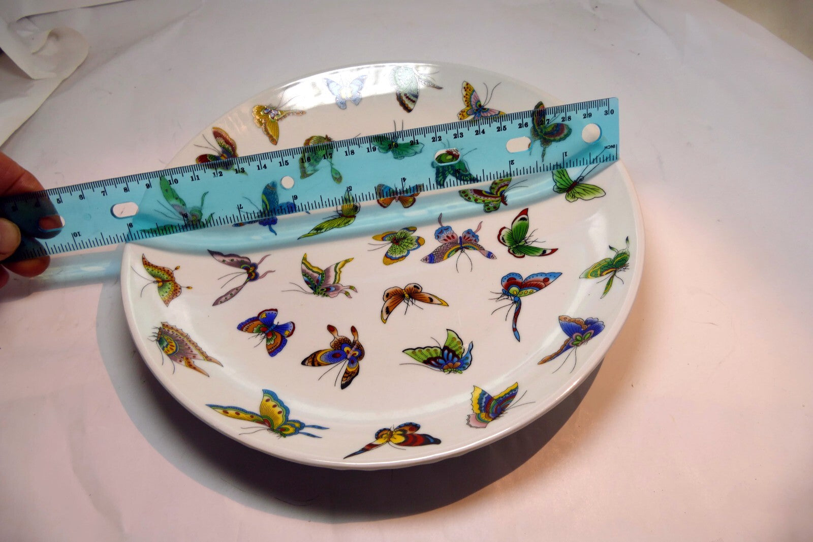 Chinese Butterfly Porcelain Plate Da Qing Daoguang Nian Zhi antique