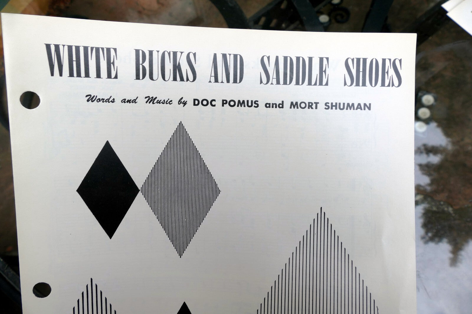 White bucks and saddle shoes doc pomus mort shuman 1958 sheet music