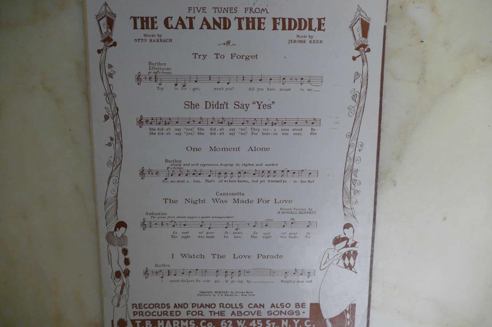 Try To Forget 1931 by Jerome Kern from The Cat And The Fiddle