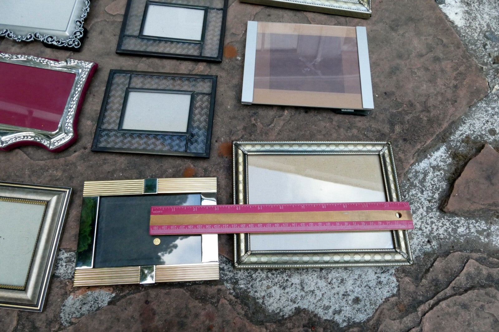 Pack of 12 Metal & Brass Picture Portrait Frame 5X7" 4X6" Art Photo lot vintage