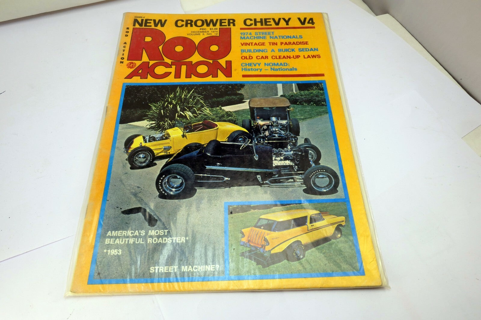 ROD Action Magazine December 1974 Street nationals Chevy Nomad Buick Sedan
