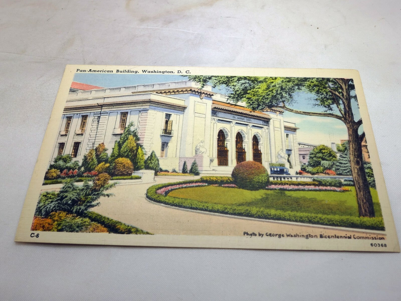 Post Card Pan-American Building Washington DC Unposted Linen 1940's