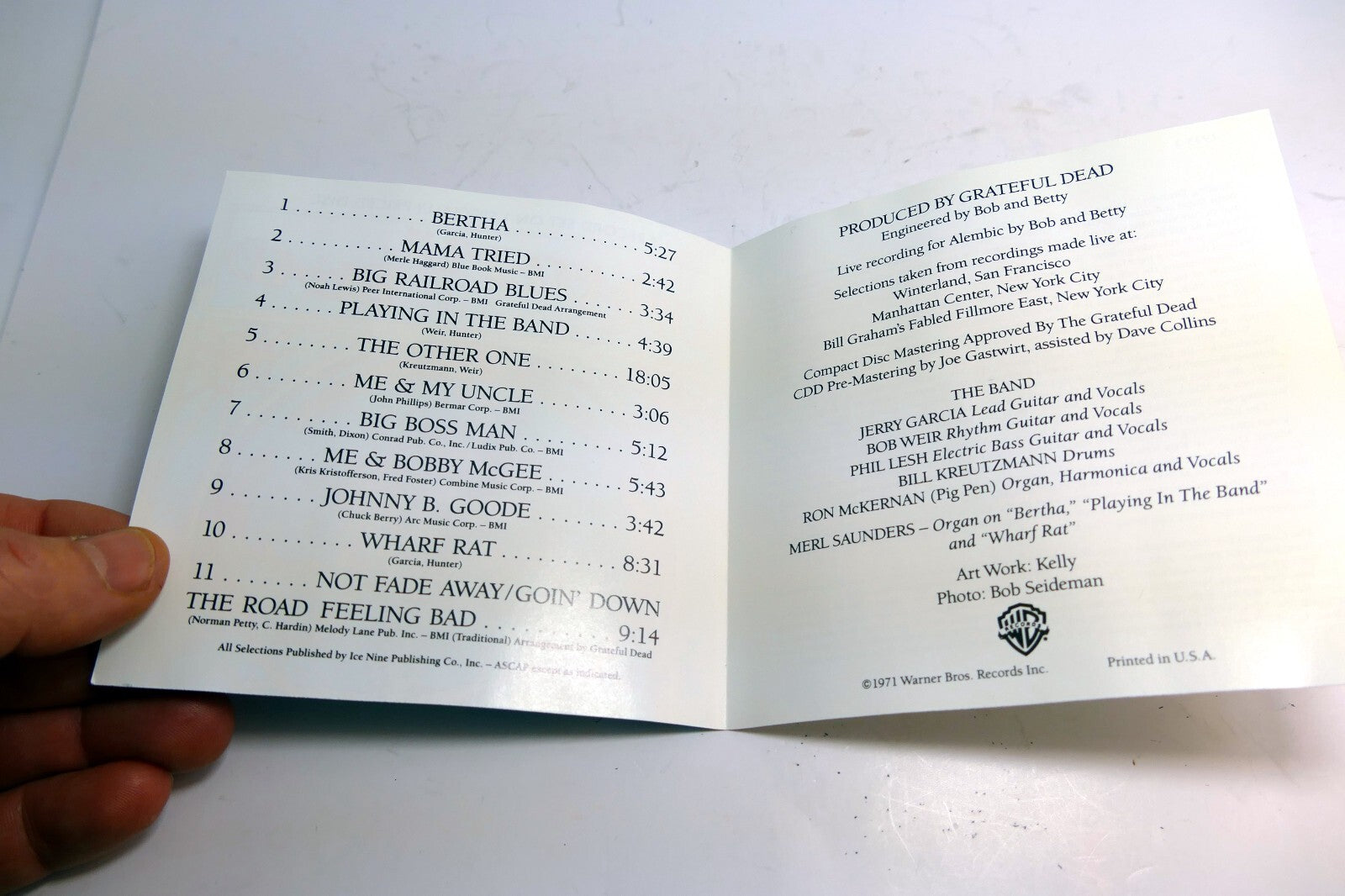 INLAY Cover ART Only NO Case, or CD included - Grateful Dead  1930-2