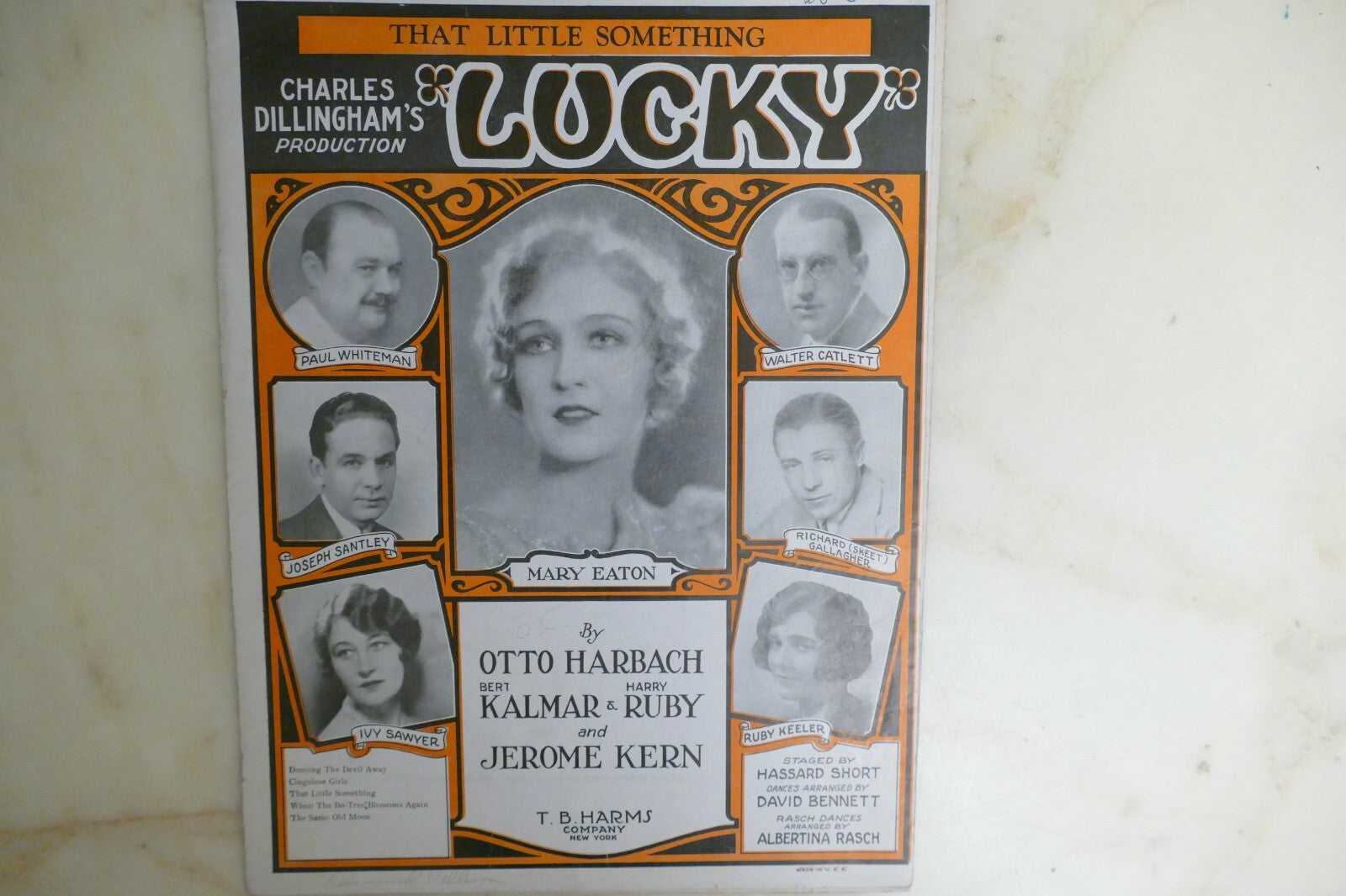 That Little Something 1927 by Jerome Kern and others from Lucky, T. B. Harms Co.