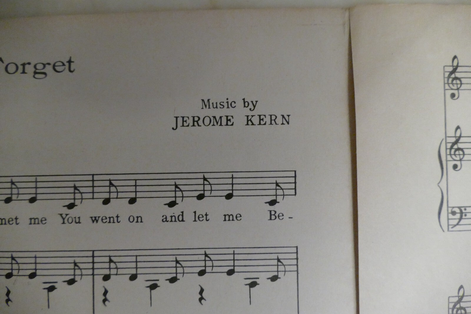 Try To Forget 1931 by Jerome Kern from The Cat And The Fiddle