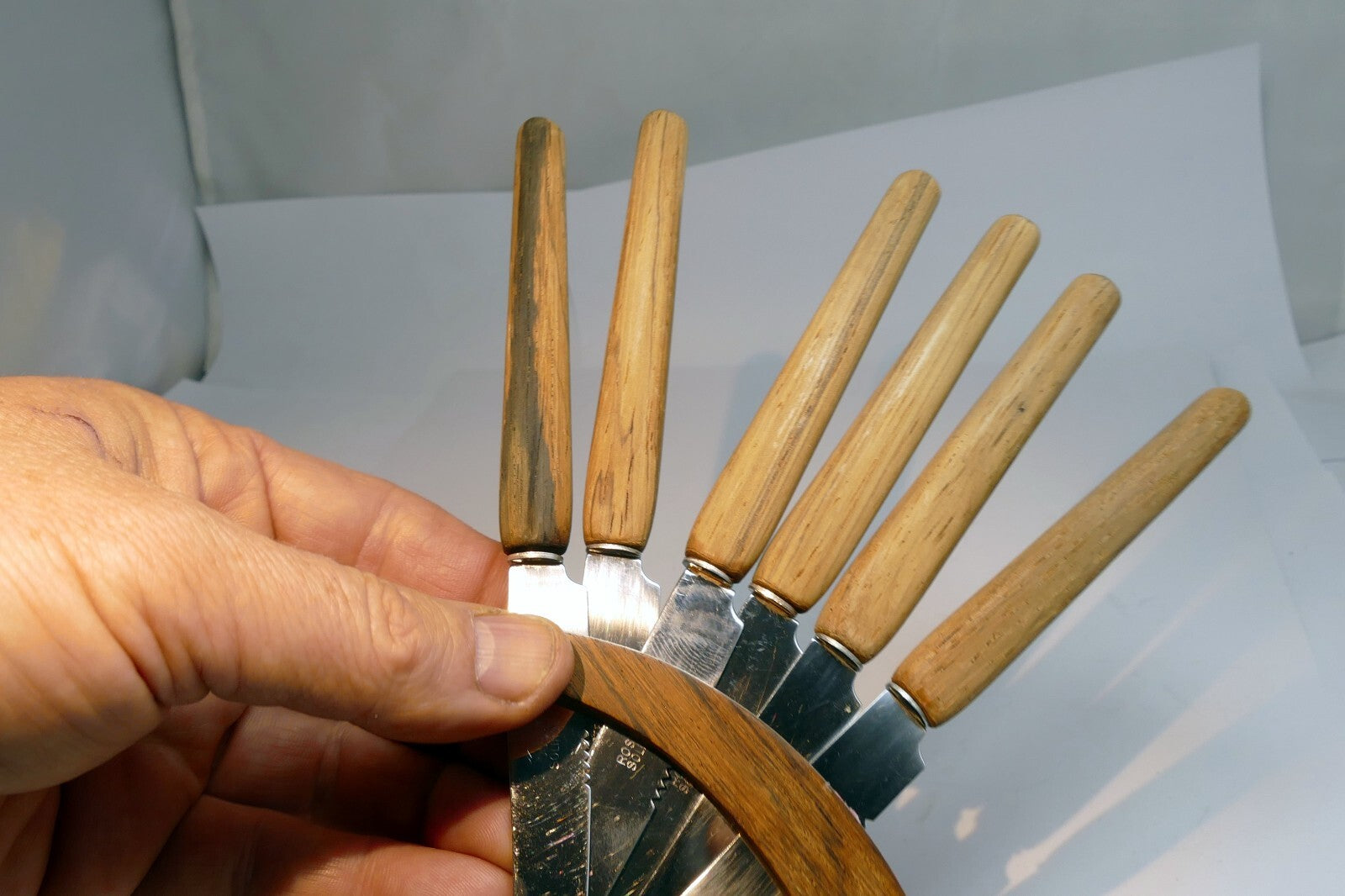 Rostfrei SOLINGEN WOOD STEAK KNIVES STAINLESS BLADES made in GERMANY pack of 6