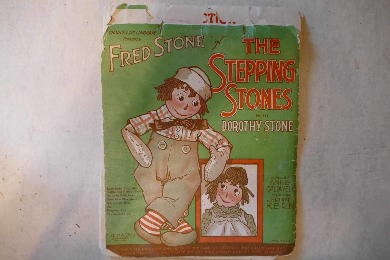 The stepping stones musical collection, sheet music 1924, by anne caldwell and jerome kern