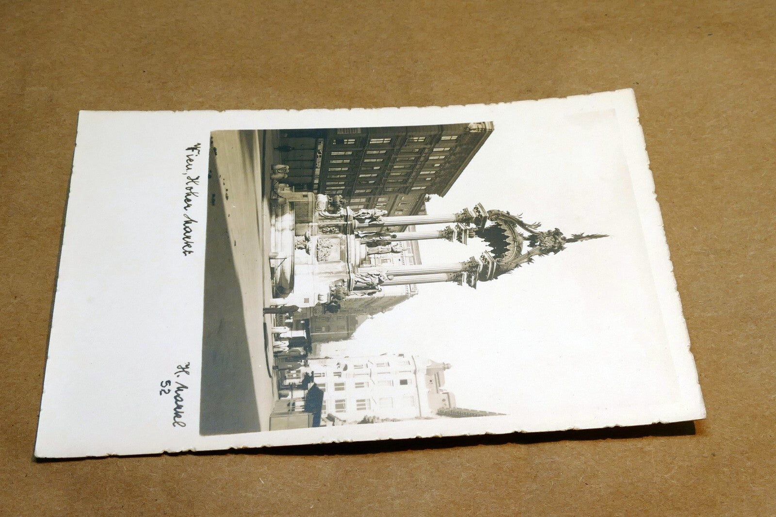 Vienna  marriage fountain on the high market  1930's postcard Austria - unposted