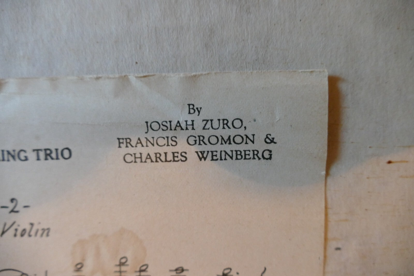 Only For You Fox-Trot, 1929, by Josiah Zuro, Francis Gromon and Charles Weinberg
