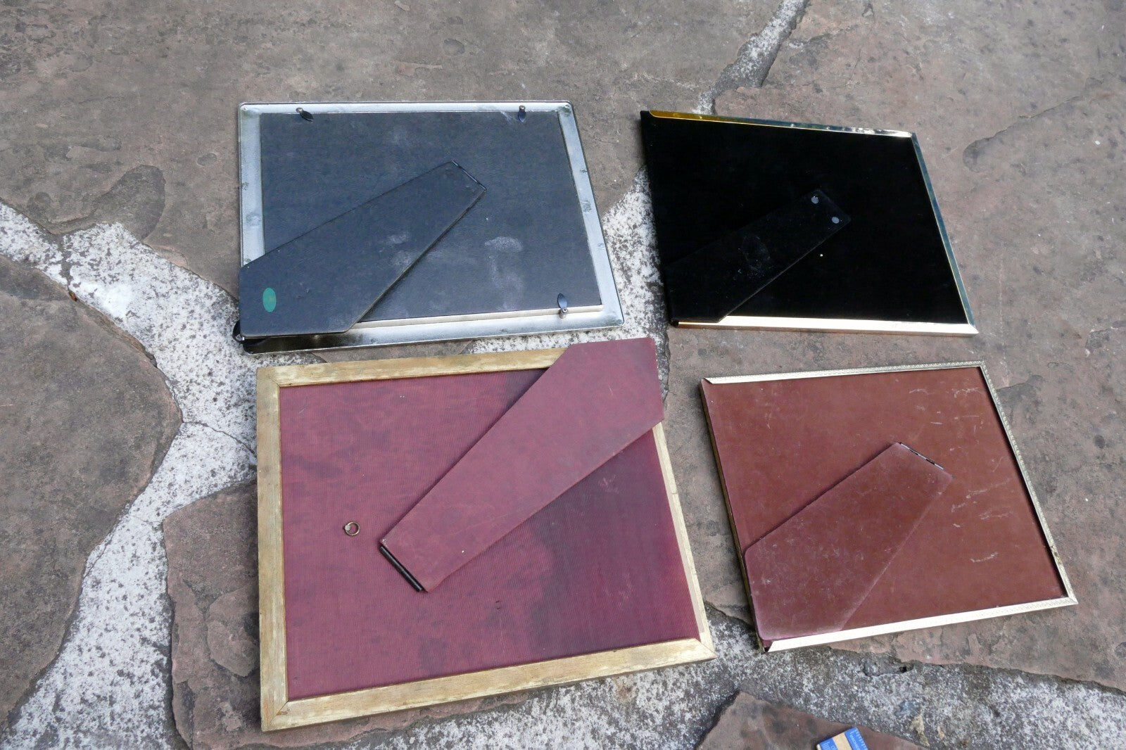 Pack of 4 Four Metal Brass Picture Portrait Frame 8X10" Art Photo Mixed lot
