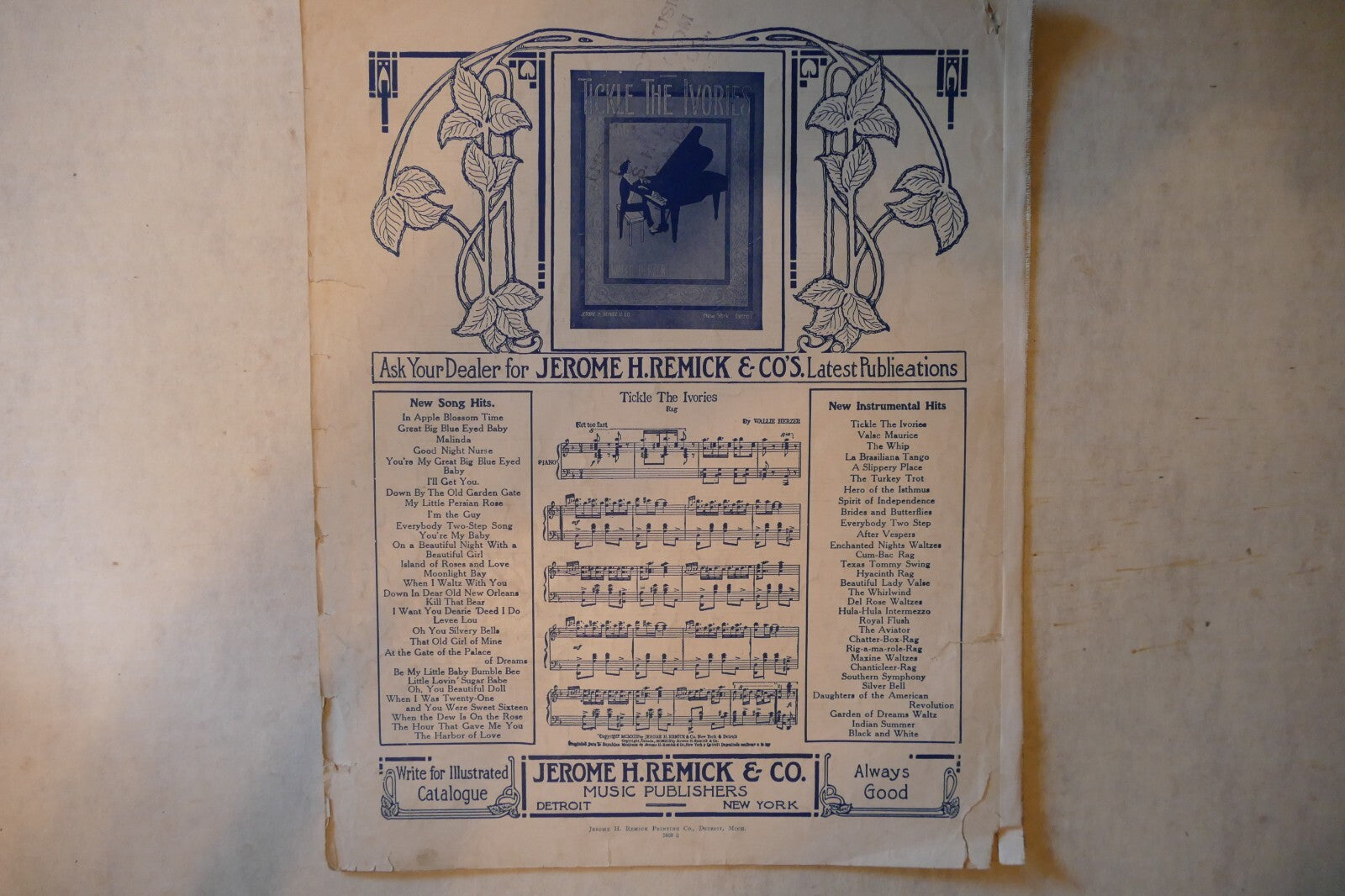 Matin de Septembre, 1913, by Henri I. Marshall, Jerome H. Remick & Co.