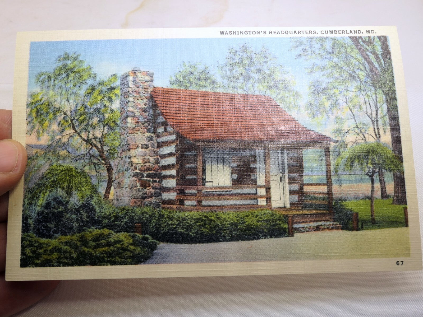 Post Card 1940's Washington's Headquarters Cumberland MD unposted