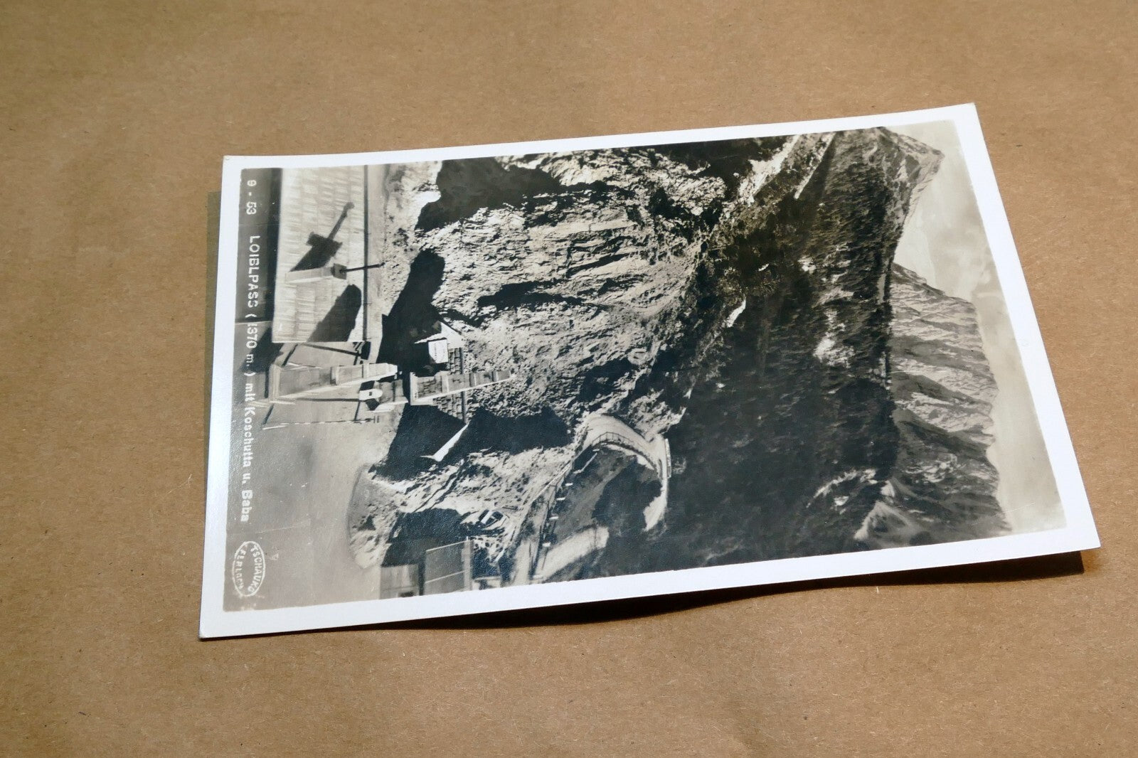 Loibpass mit Koschutta Alps Austria postcard 1940's  - unposted