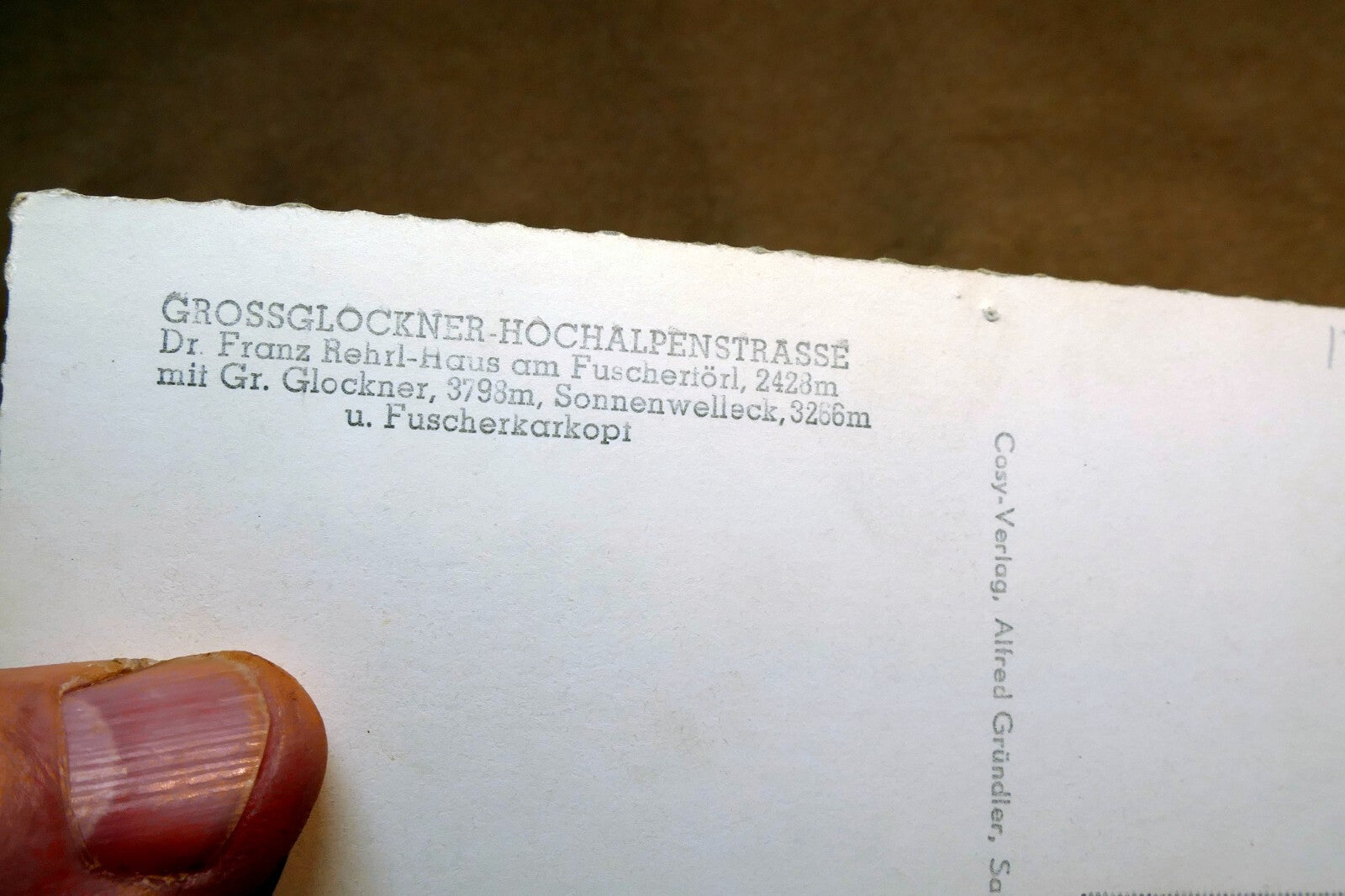 Grossglockner Hochalpenstrasse Alps  Austria postcard 1940's  - unposted