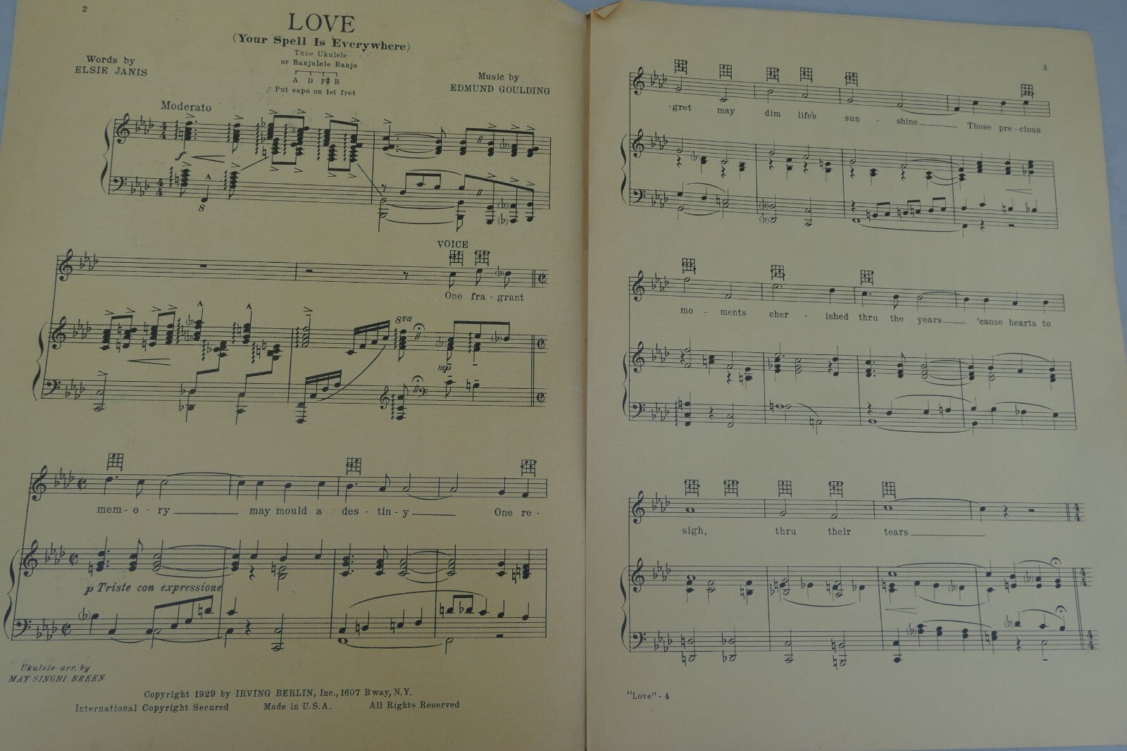 Love your spell is everywhere by Edmund Goulding 1929 Irving Berlin