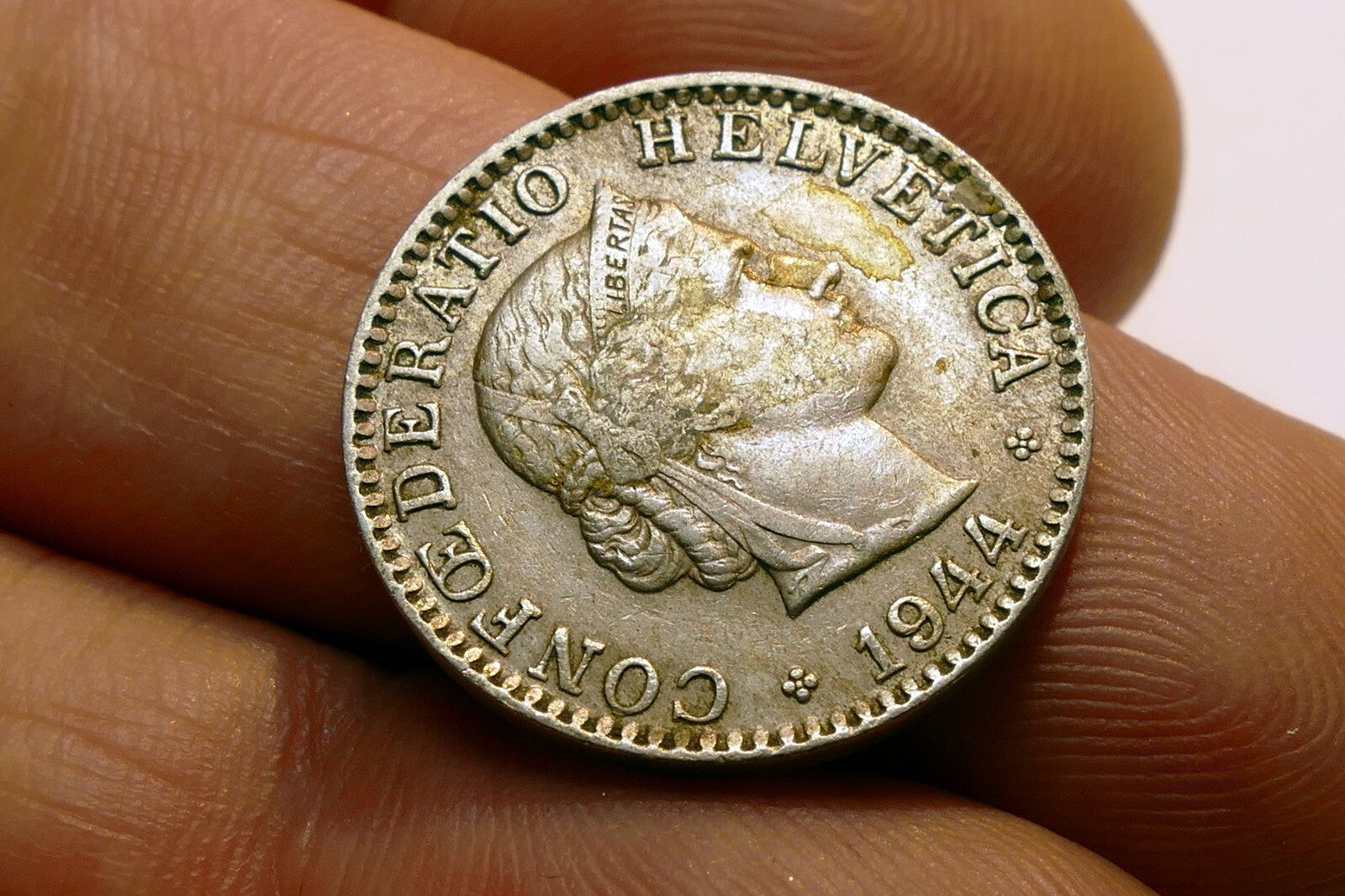 Coin Switzerland 1944 20 Rappen Confederatio Helvetica