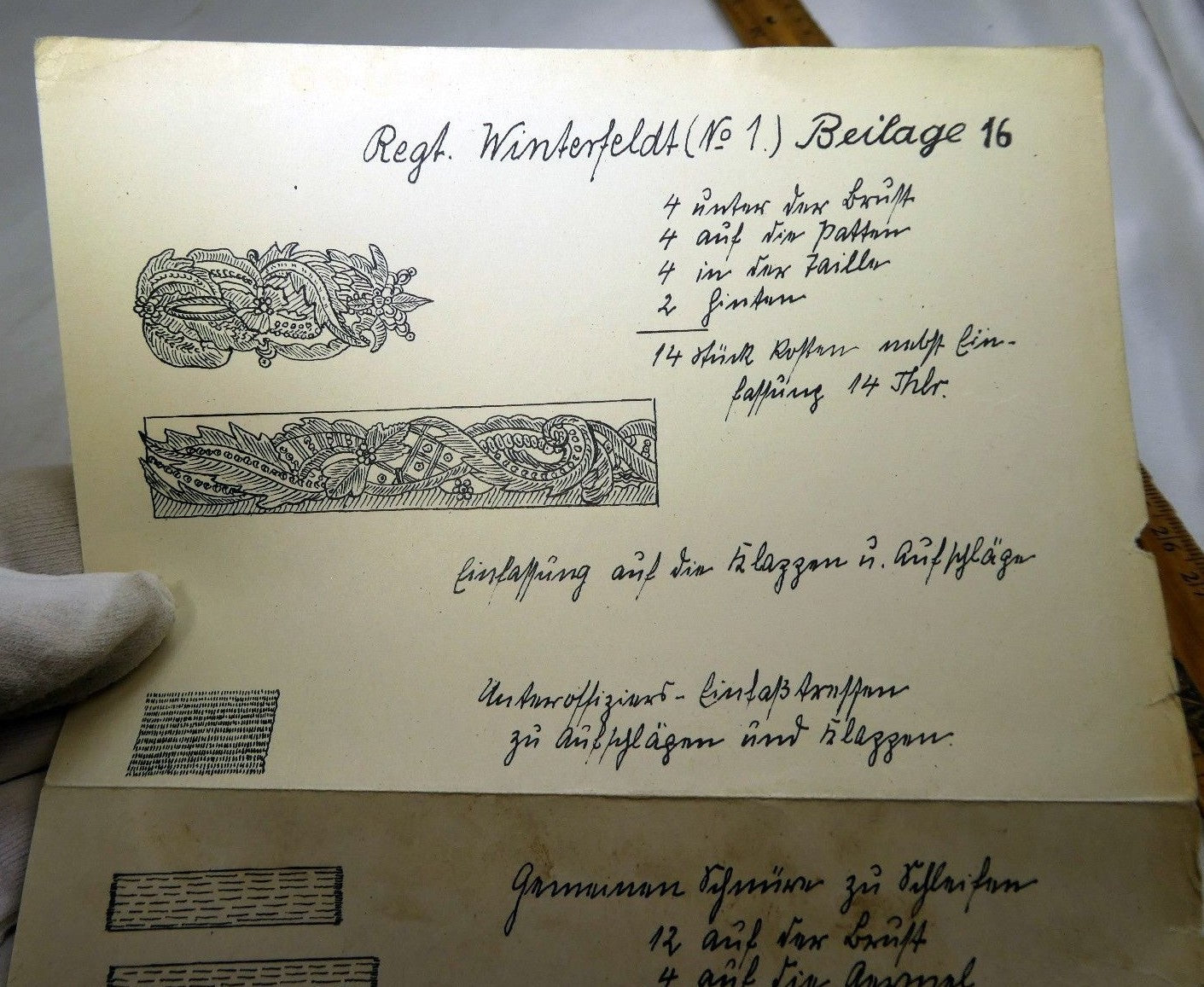 Regt. winterfeldt vintage military insignia 1700 prussia