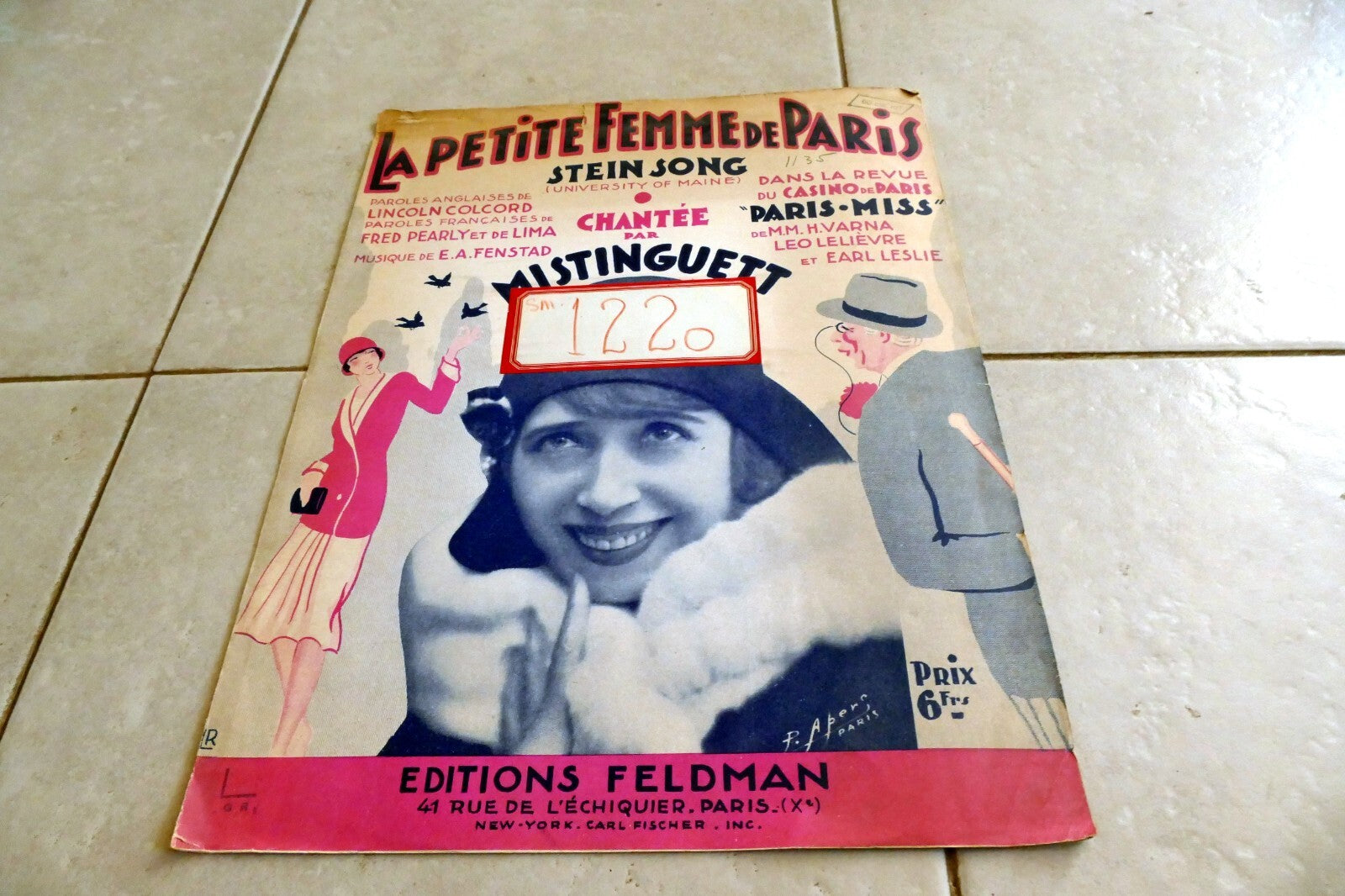 Le Petite Femme De Paris Stein Song 1910 by E.A. Fenstad Carl Fischer New York