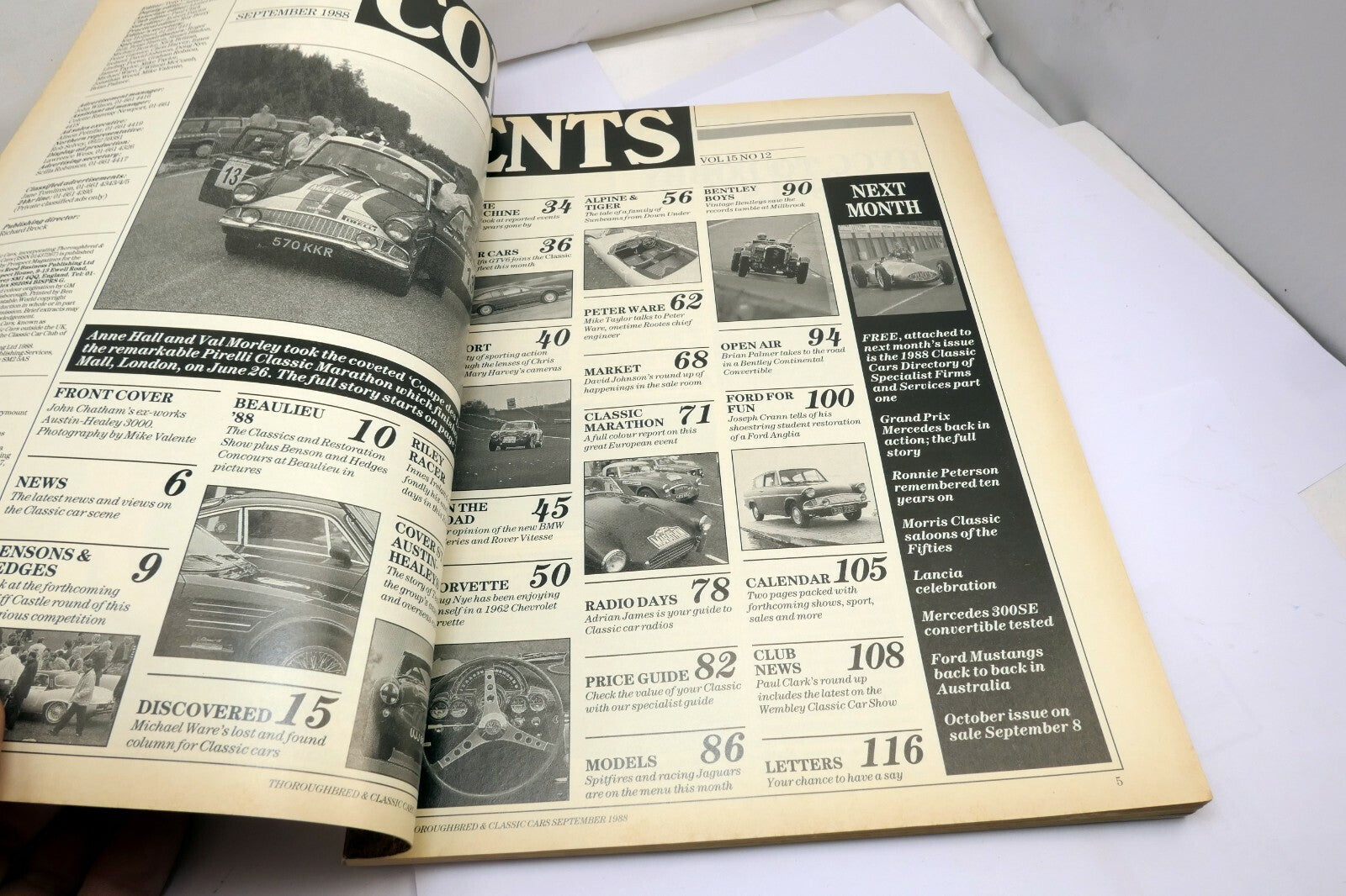 Thoroughbred Classic Cars Magazine September 1988 Team Healey Lives! Bentley