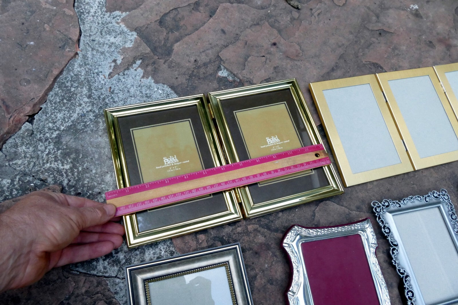 Pack of 12 Metal & Brass Picture Portrait Frame 5X7" 4X6" Art Photo lot vintage
