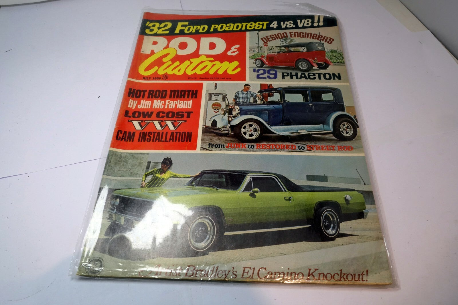 Rod & Custom Magazine July 1968 " 1929 Phaeton " Street Rods math