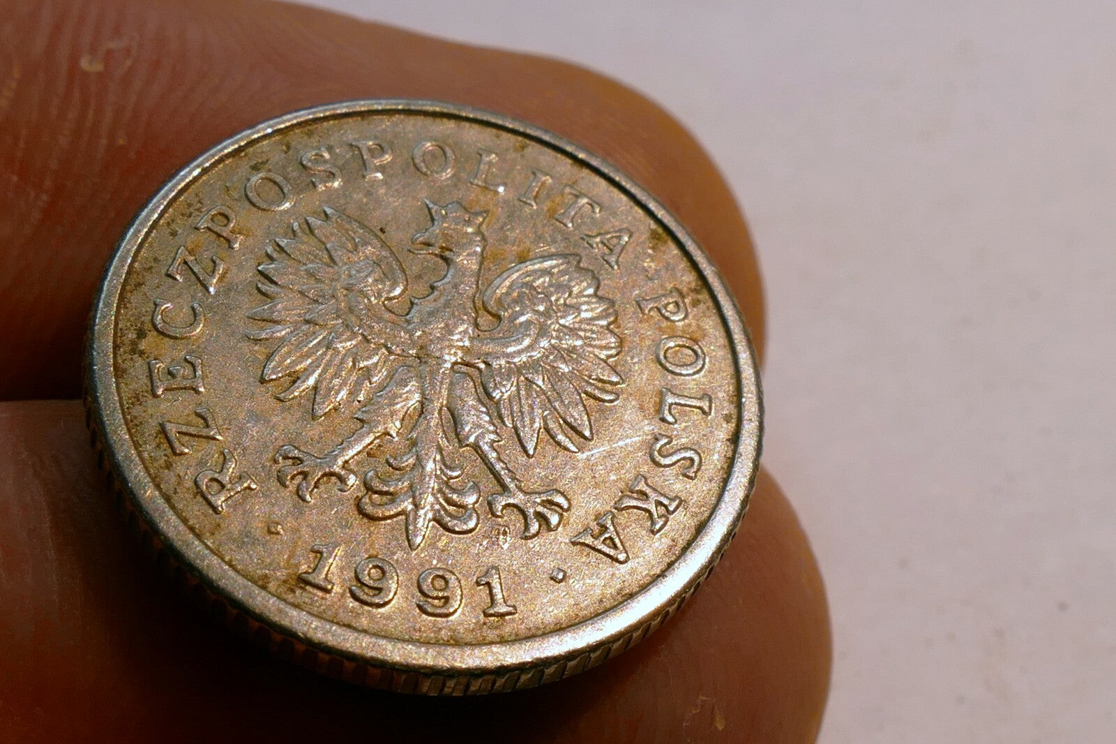 50 Groszy coin Poland  1991 Polska eagle