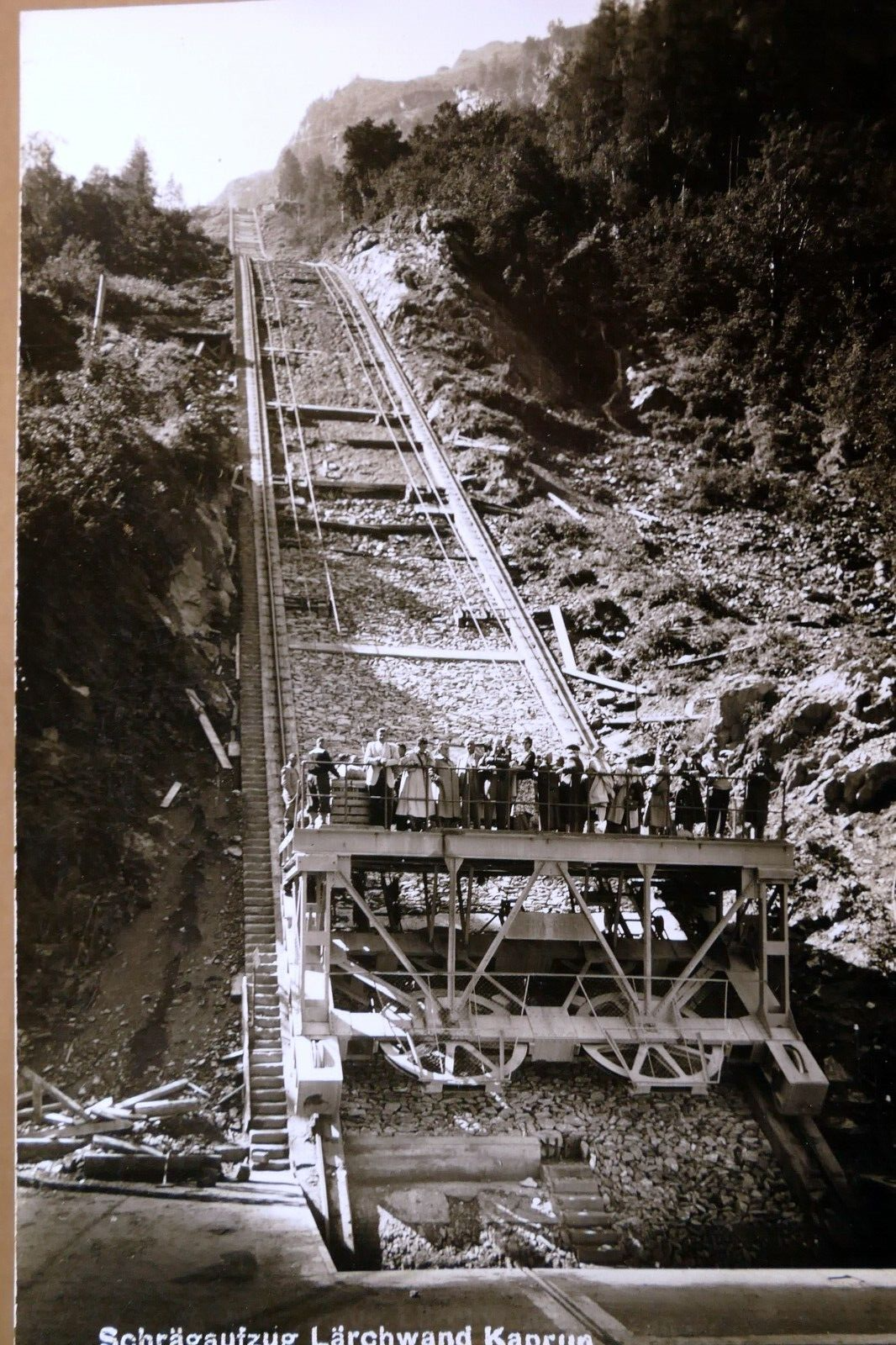 Schragaufzug larchwand kaprun alps austria postcard 1940's   unposted