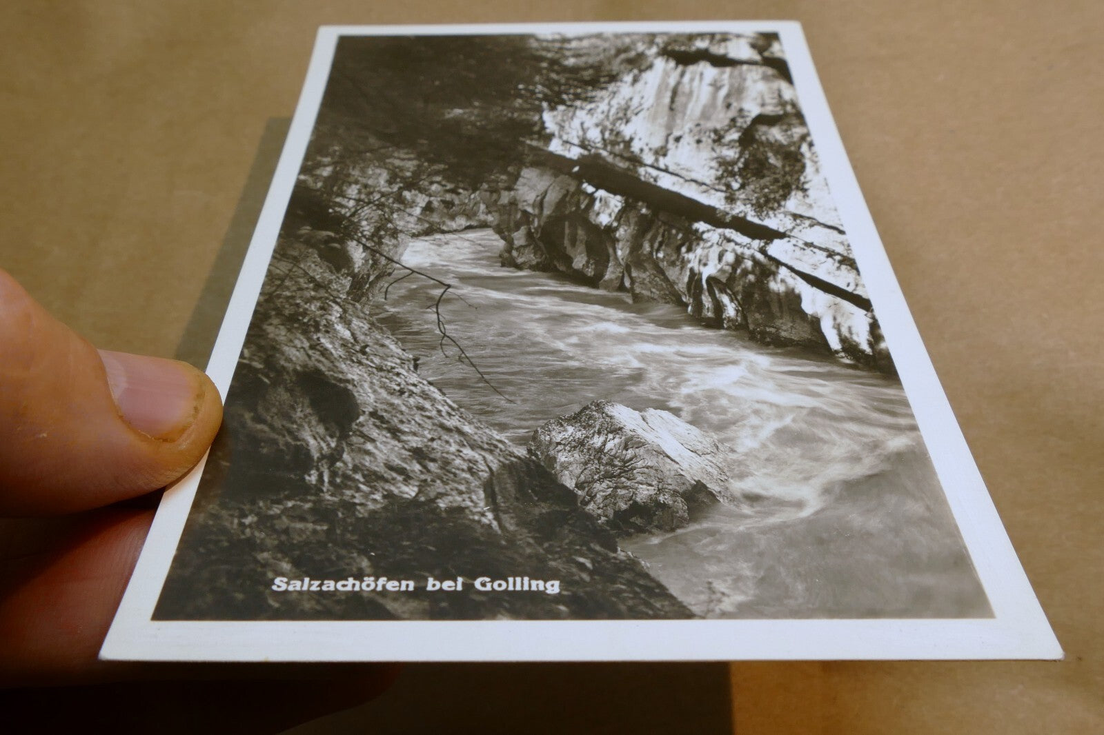 SALZACHÖFEN BEI GOLLING postcard Black & white Austria vintage - unposted