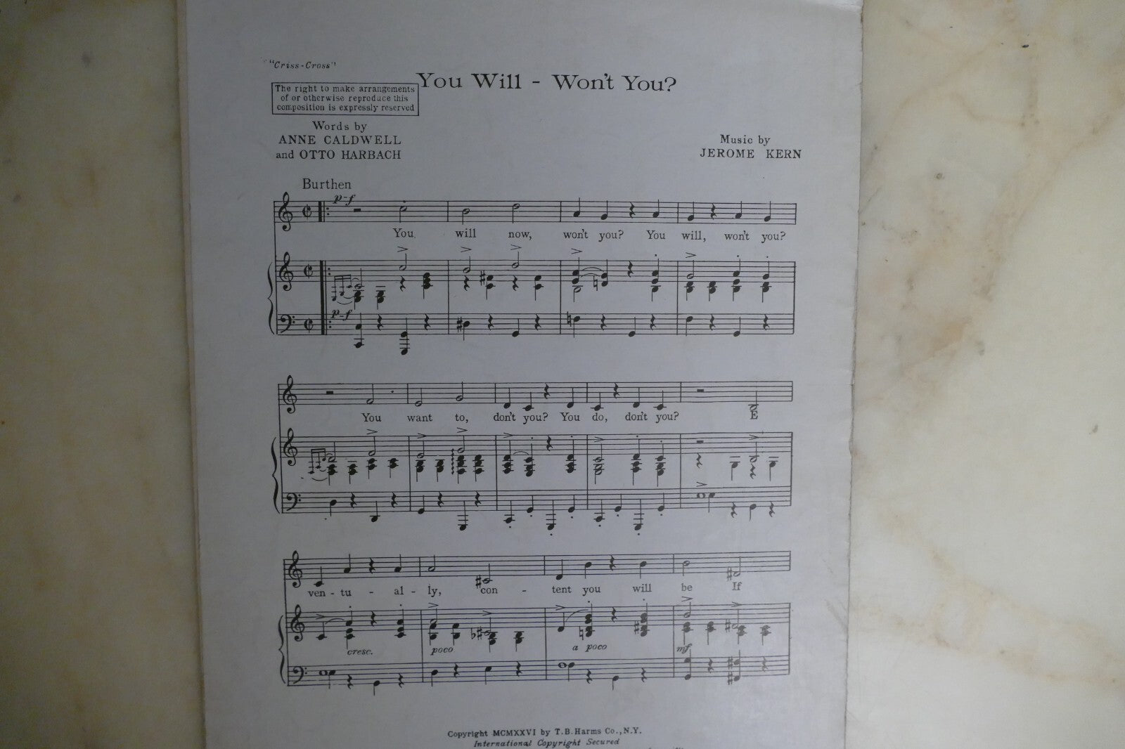 That Little Something 1927 by Jerome Kern and others from Lucky, T. B. Harms Co.