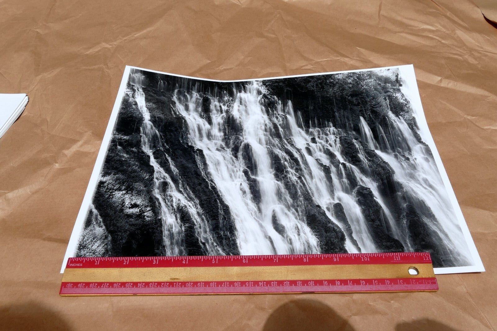 Mt. Shasta California 11X14" Black & white Picture Photo Burney Falls USA