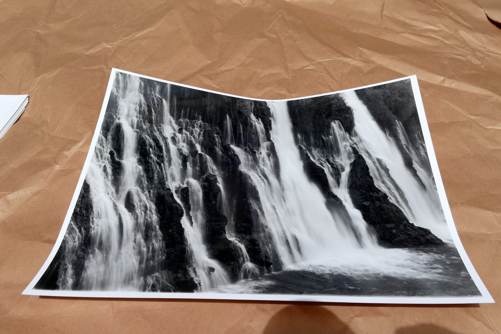Mt. Shasta California 11X14" Black & white Picture Photo Burney Falls USA