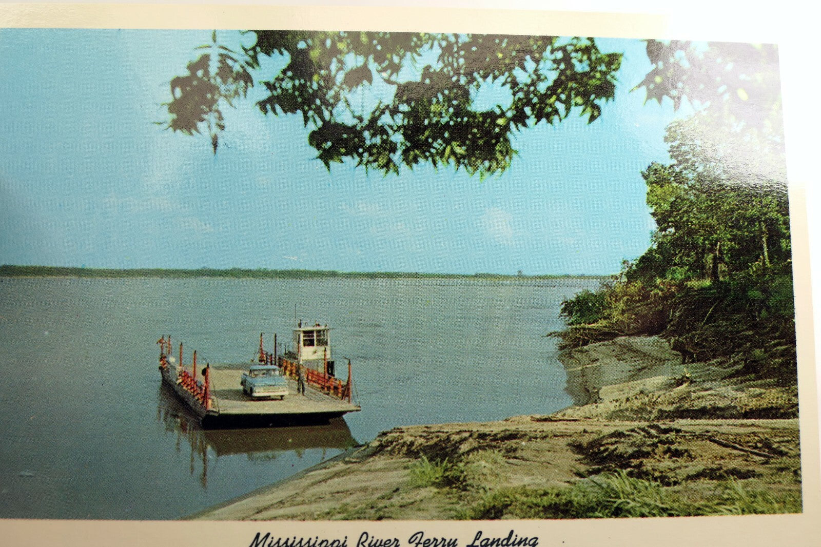Mississippi Rover Ferry Landing USA Post Card 1960's vintage