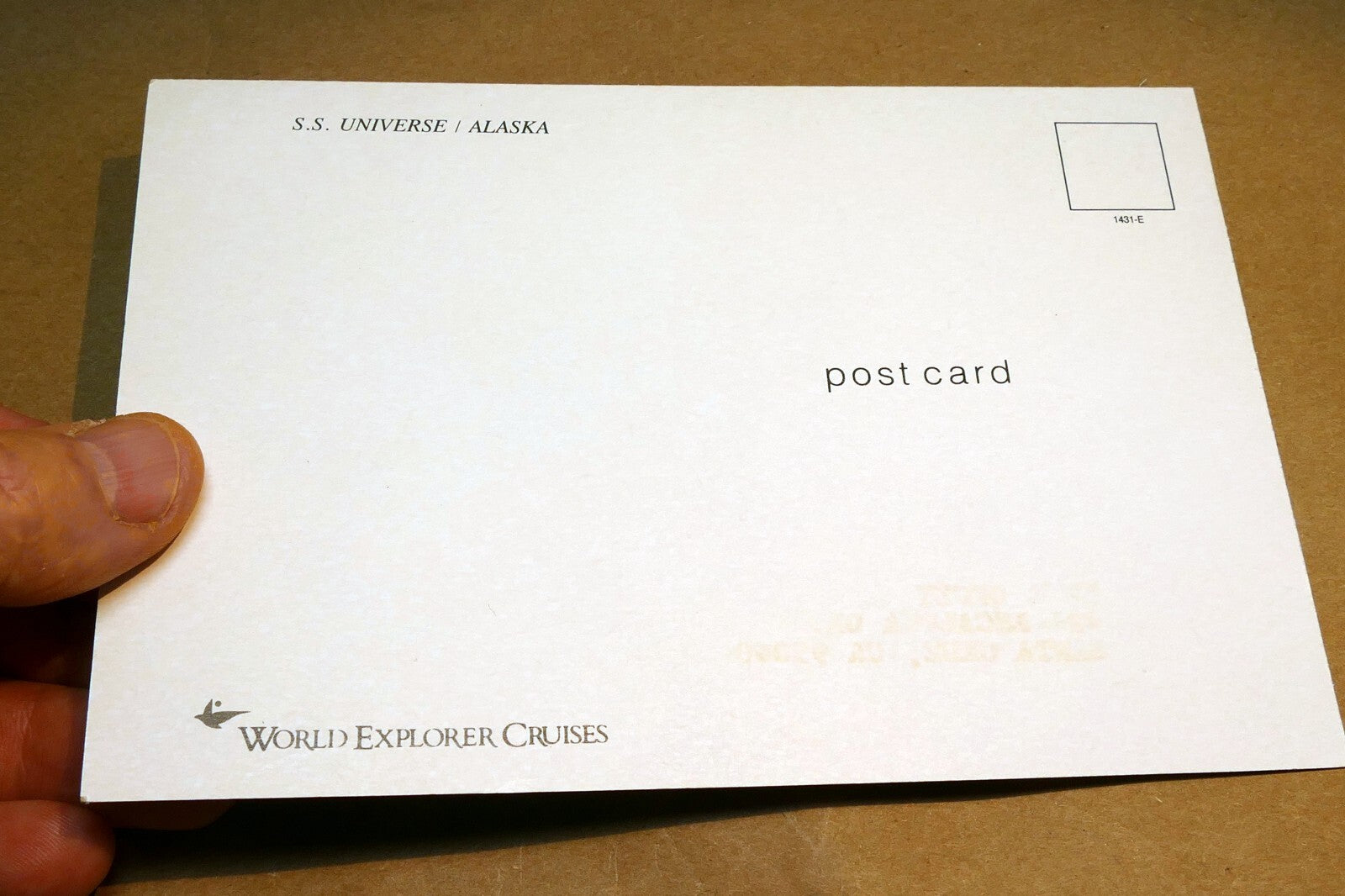 SS Universe World Explorer Cruises 1980's Postcard unposted Alaska USA Glacier
