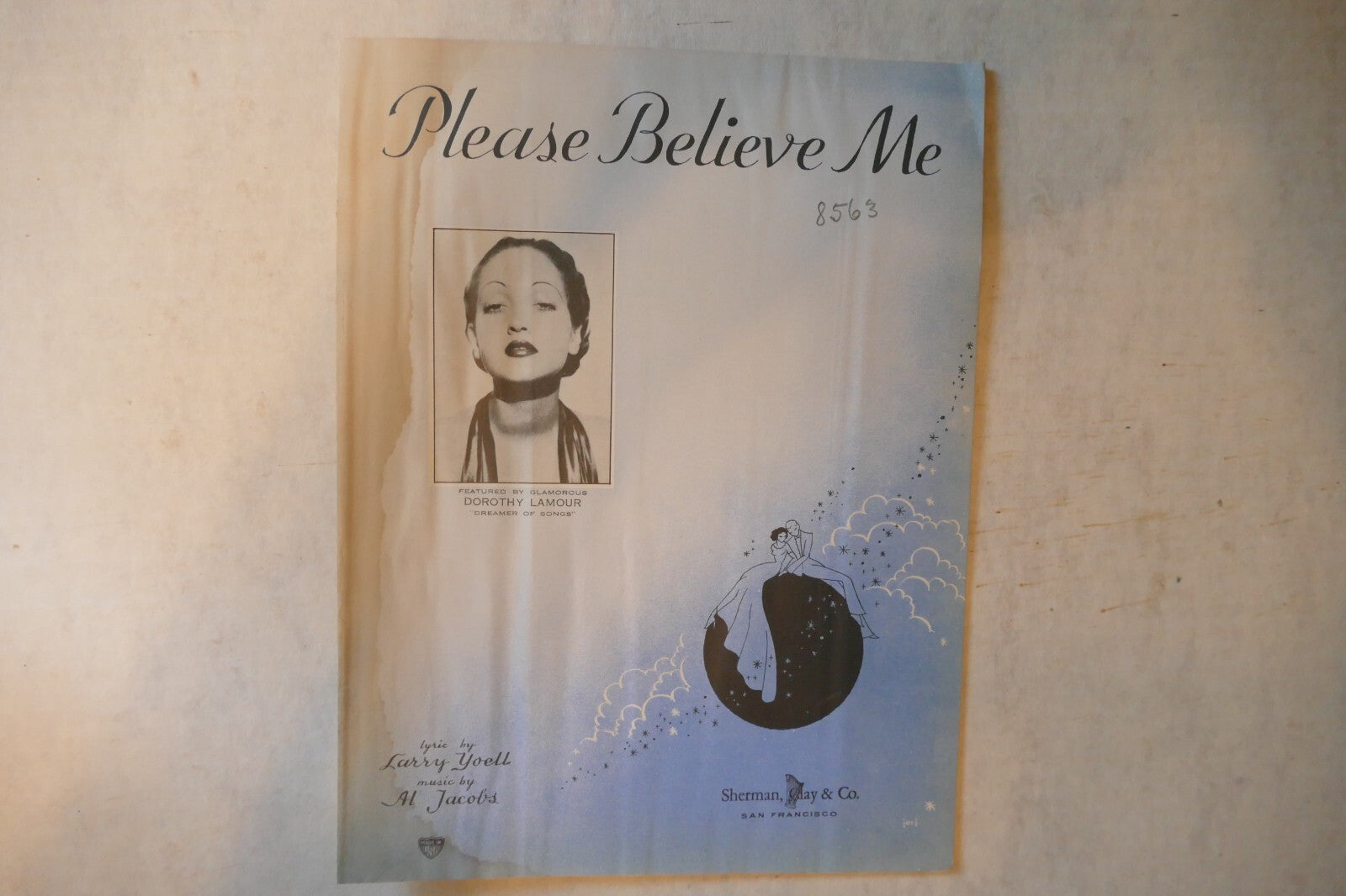 Please believe me, sheet music 1935, by larry yoell and al jacobs, sherman, clay & co.