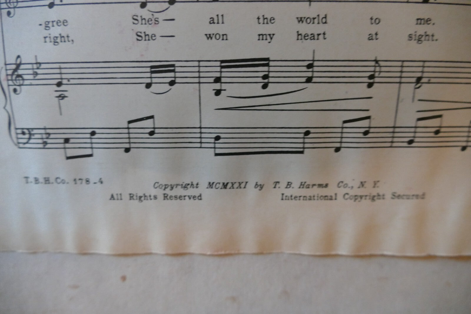 Sally 1920, from "Sally" musical, Jerome Kern, Clifford Grey, T.B. Harms Company