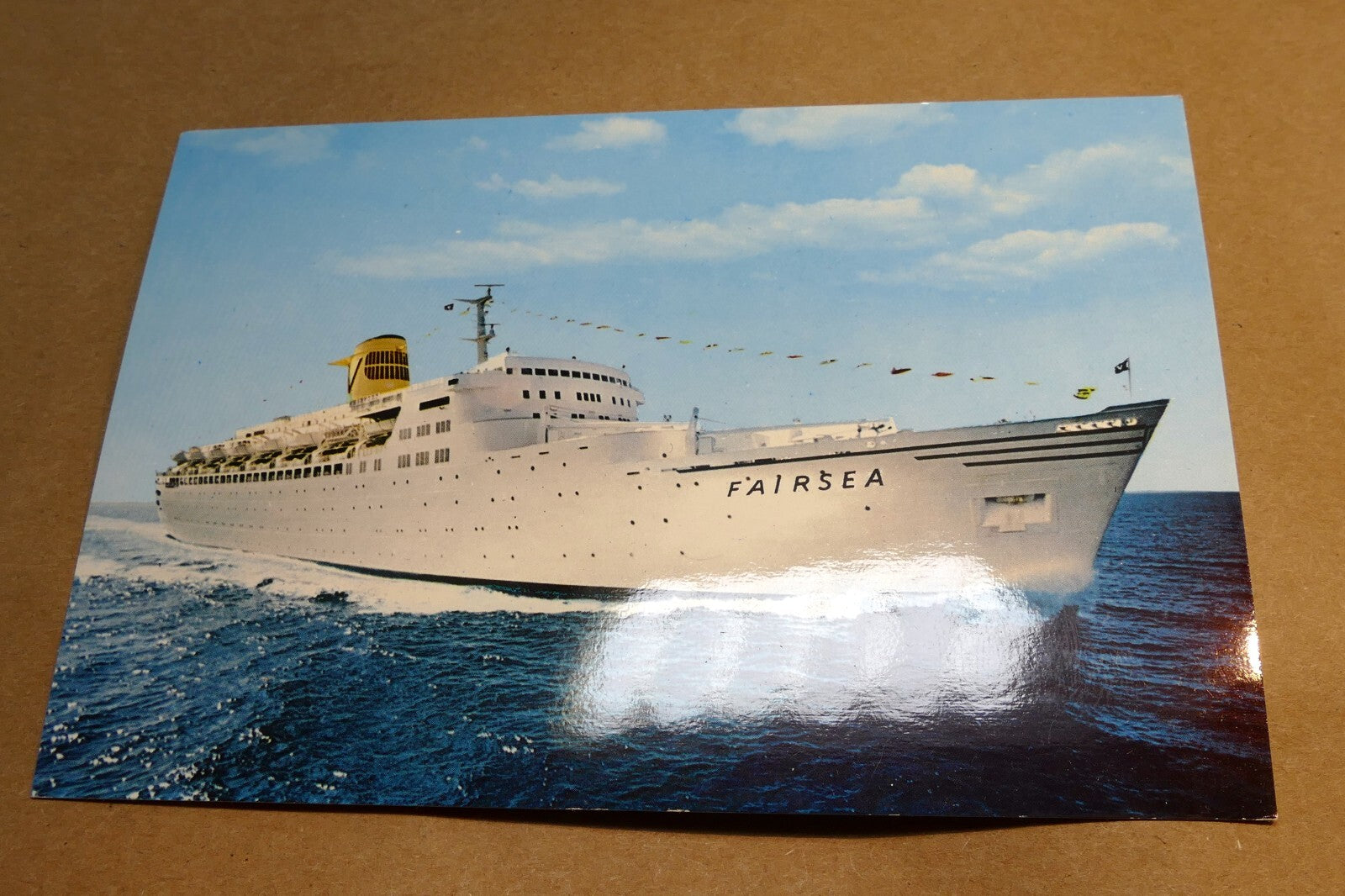 USS FairSea Sitmar Cruises Cruise Ship Passenger Line Liberian Registry Postcard