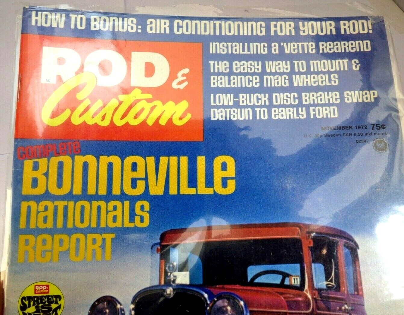 Rod & custom november 1972 magazine bonneville nationals report, "how to" bonus