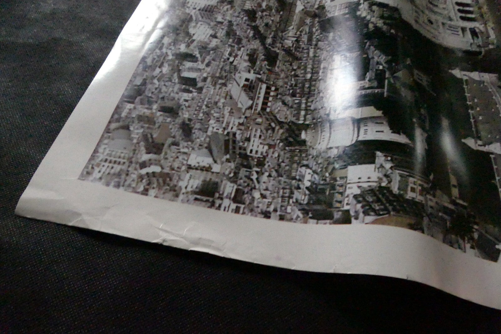 Paris France Sacre Coeur Montmartre Poster Print  Aerial View Photo 1970s 21X28"