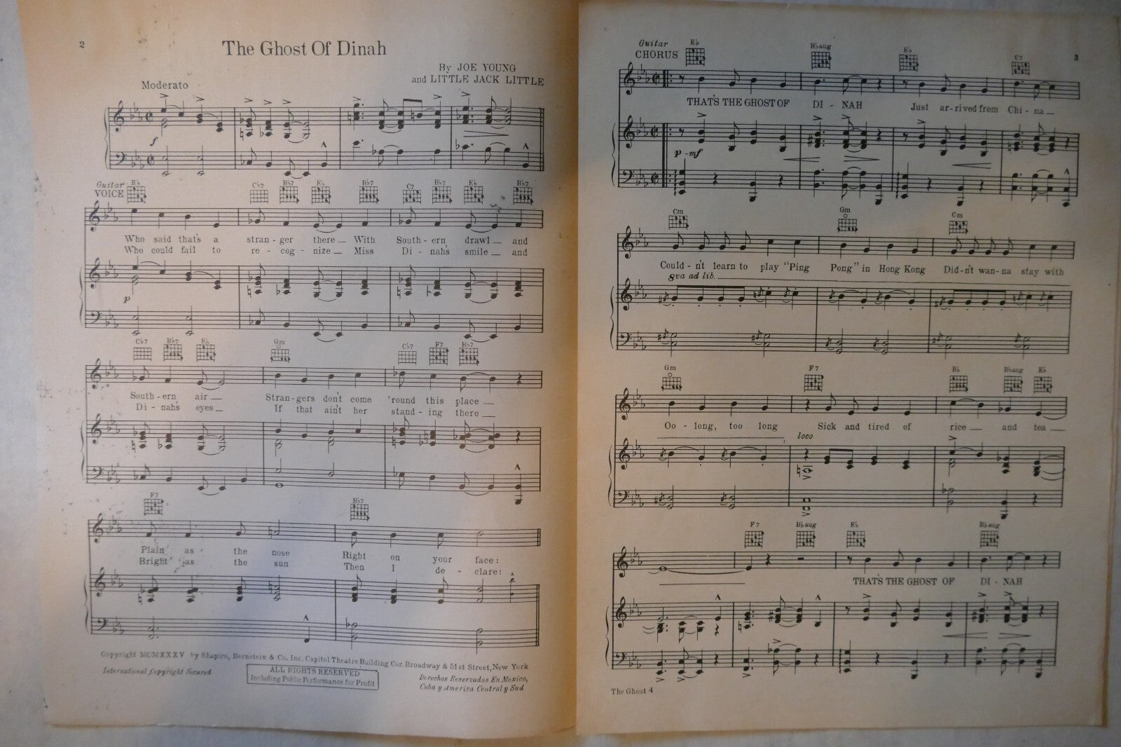 The Ghost Of Dinah, 1935, by Joe Young and Little Jack Little