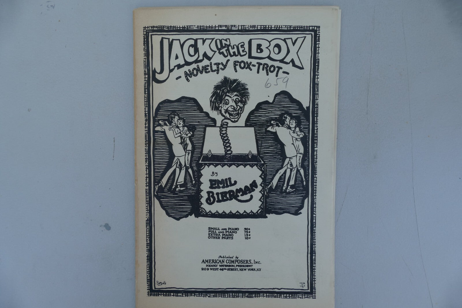 Jack in the box novelty fox-trot 1927 by Emil Bierman, American Composers Inc.