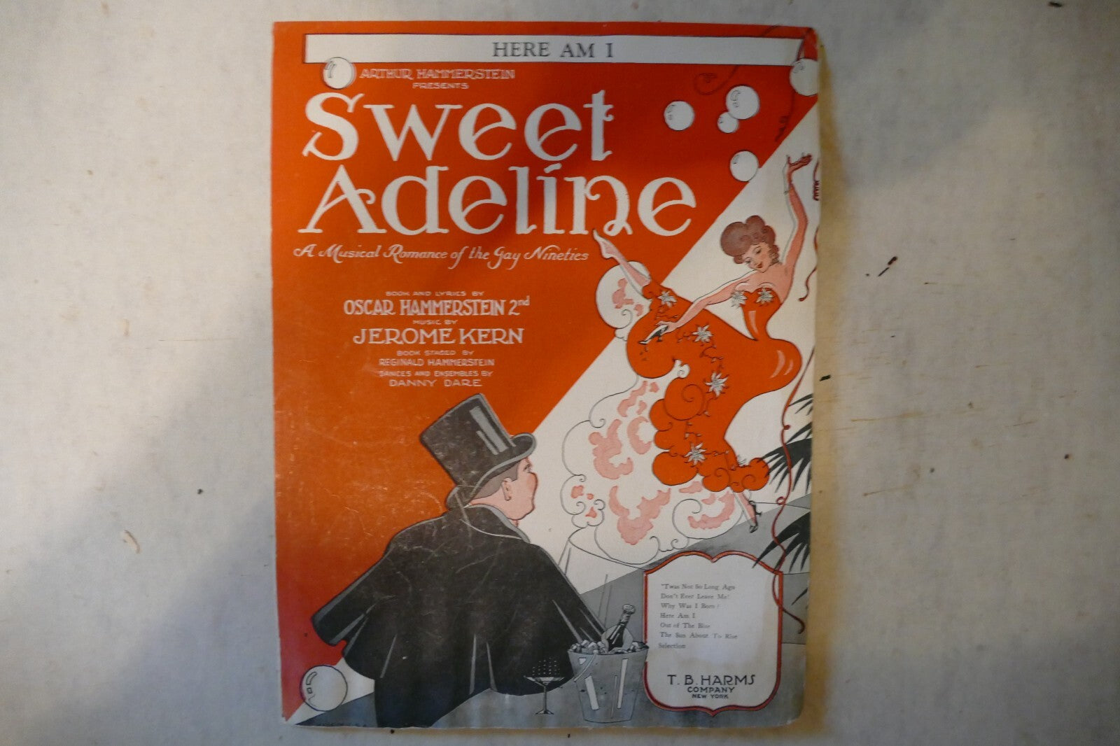 Here am i, sheet music 1929, from "sweet adeline", by jerome kern and oscar hammerstein 2nd