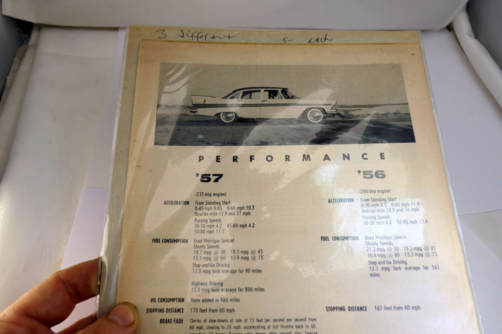 Plymouth 1956 235 200 HP Engine Performance Magazine clipping advertisement Ad