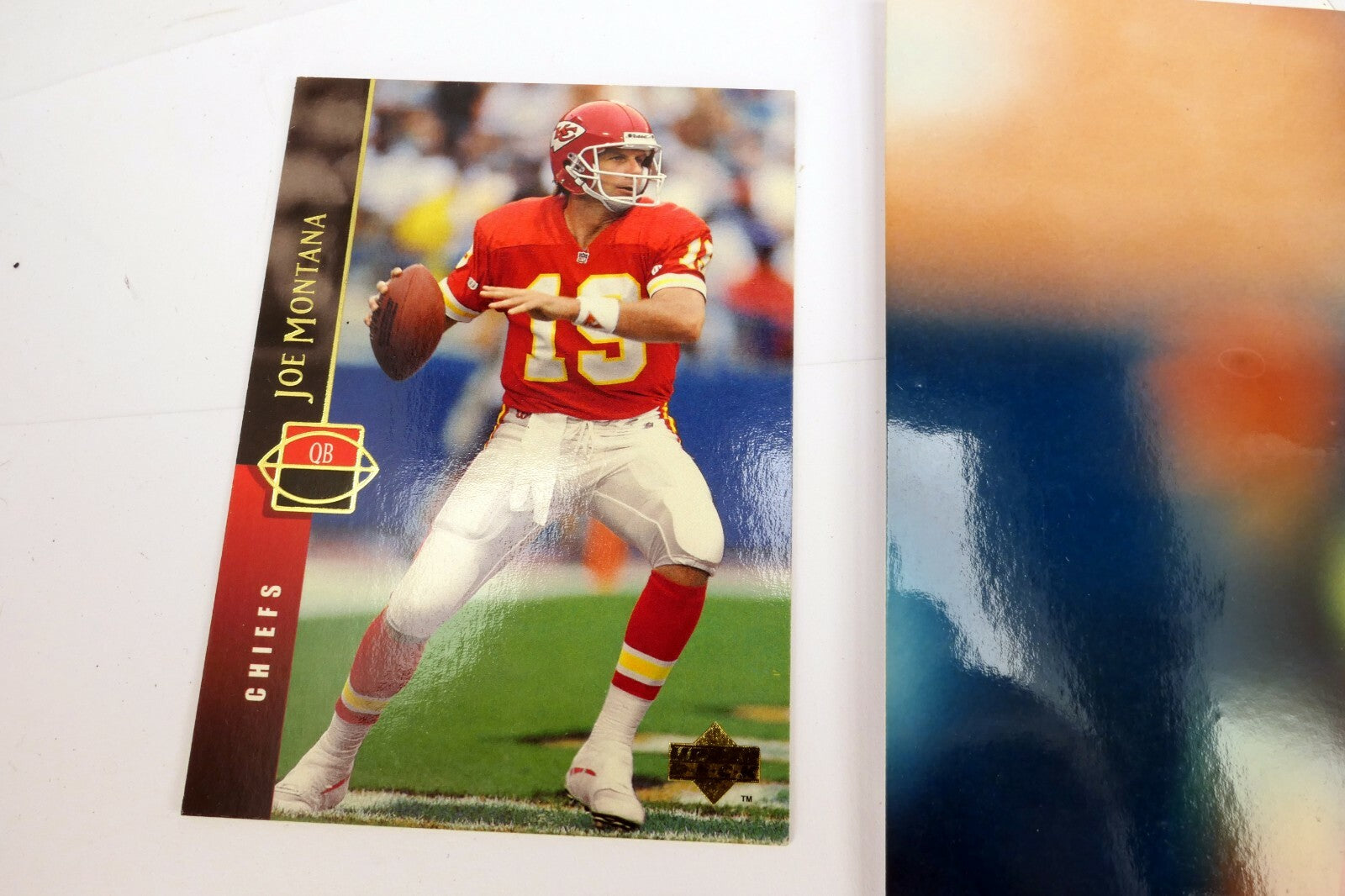1994 JOE MONTANA - Upper Deck Football Card # 133- w/ Picture 8X11"